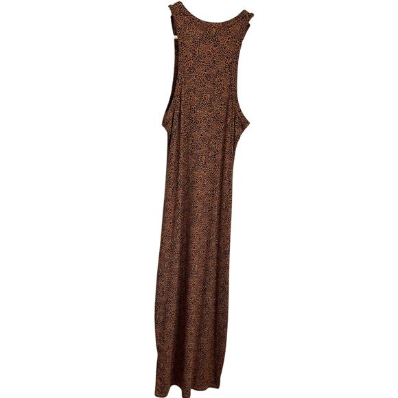 Billabong Tomboy Tank Maxi Dress S Brown Print Surf Boho Beachy Summer Casual - Picture 3 of 8